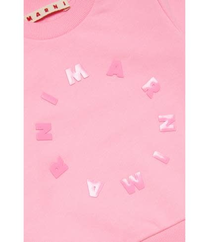 Shop Marni Felpa Con Logo In Pink