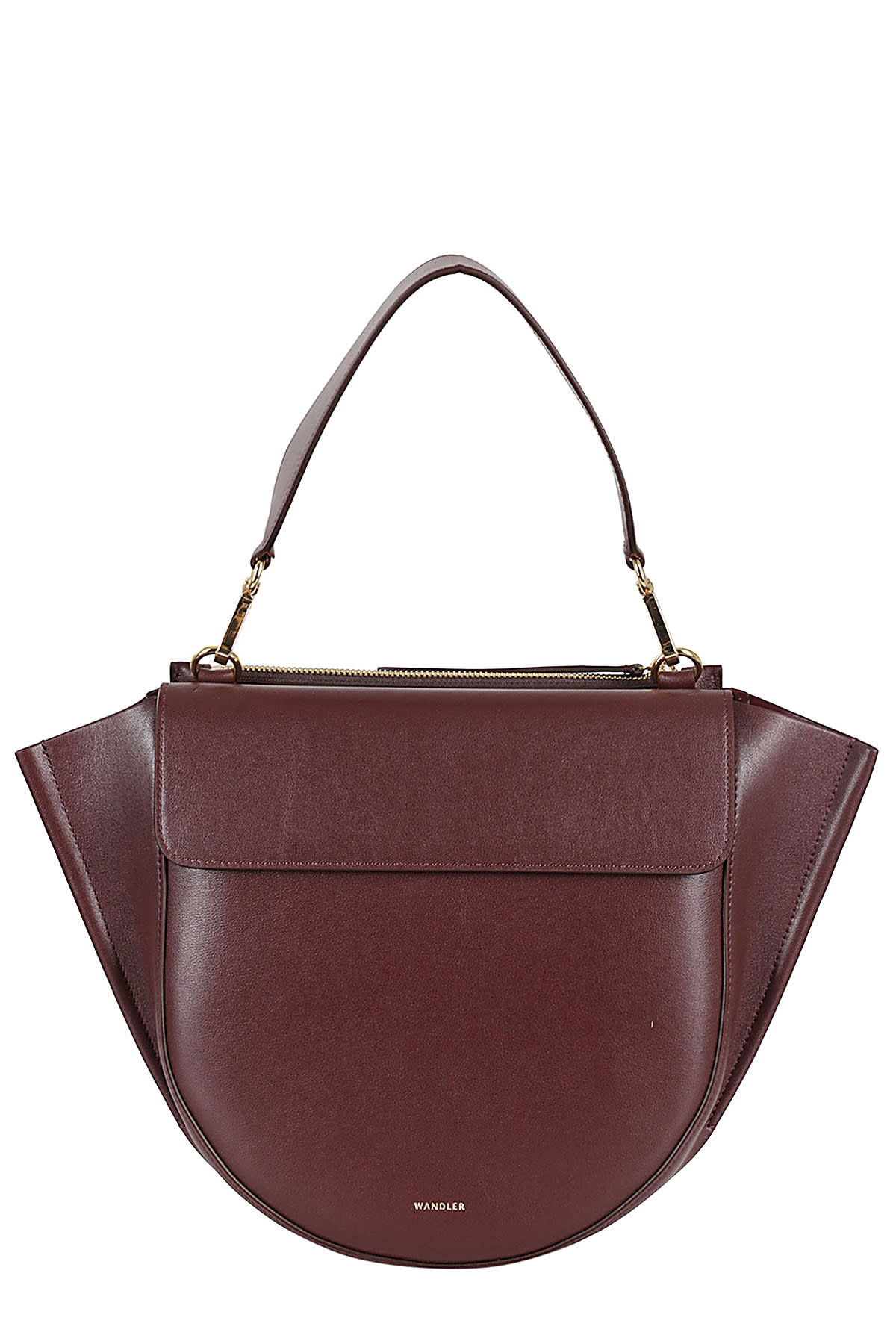 Shop Wandler Hortensia Bag Medium In Bordeaux