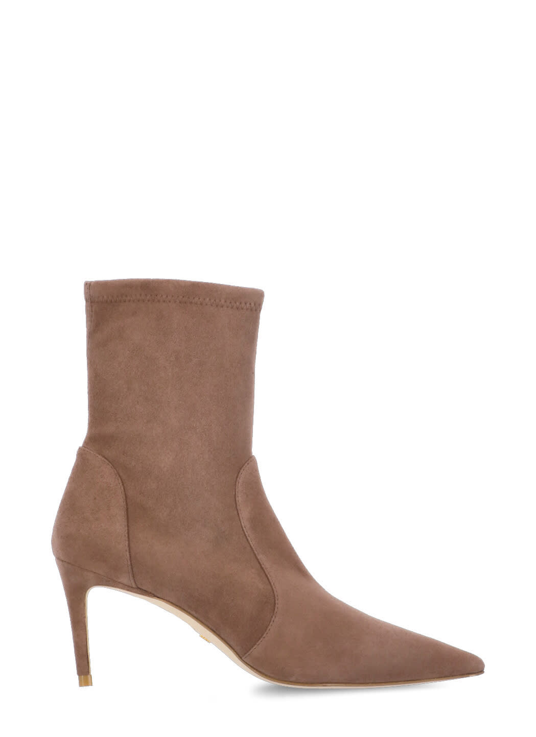 Stuart Weitzman Stuart 75 Stretch Bootie In Taupe