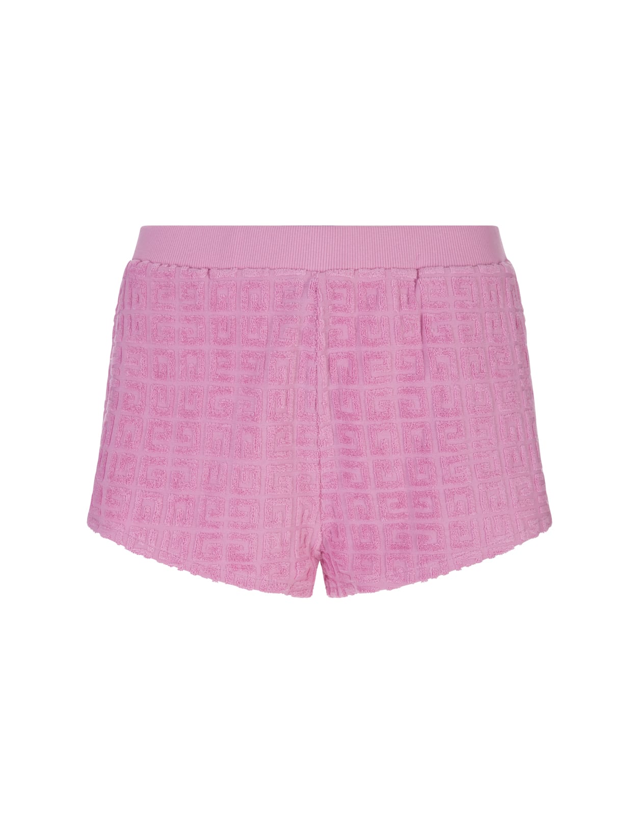 GIVENCHY MINI SHORTS IN PINK 4G JACQUARD TERRY