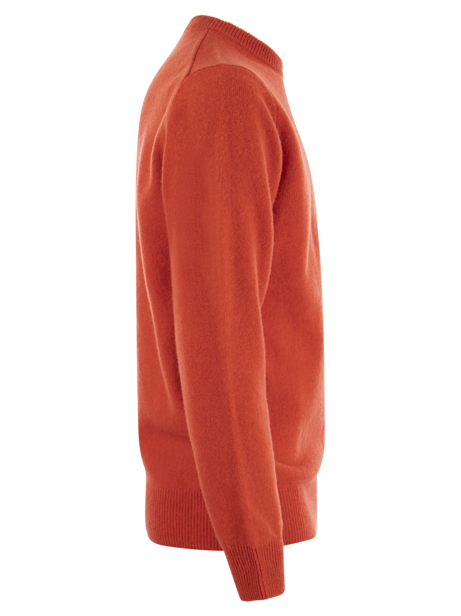 Shop Mc2 Saint Barth Crew-neck Jumper In Wool In Orange