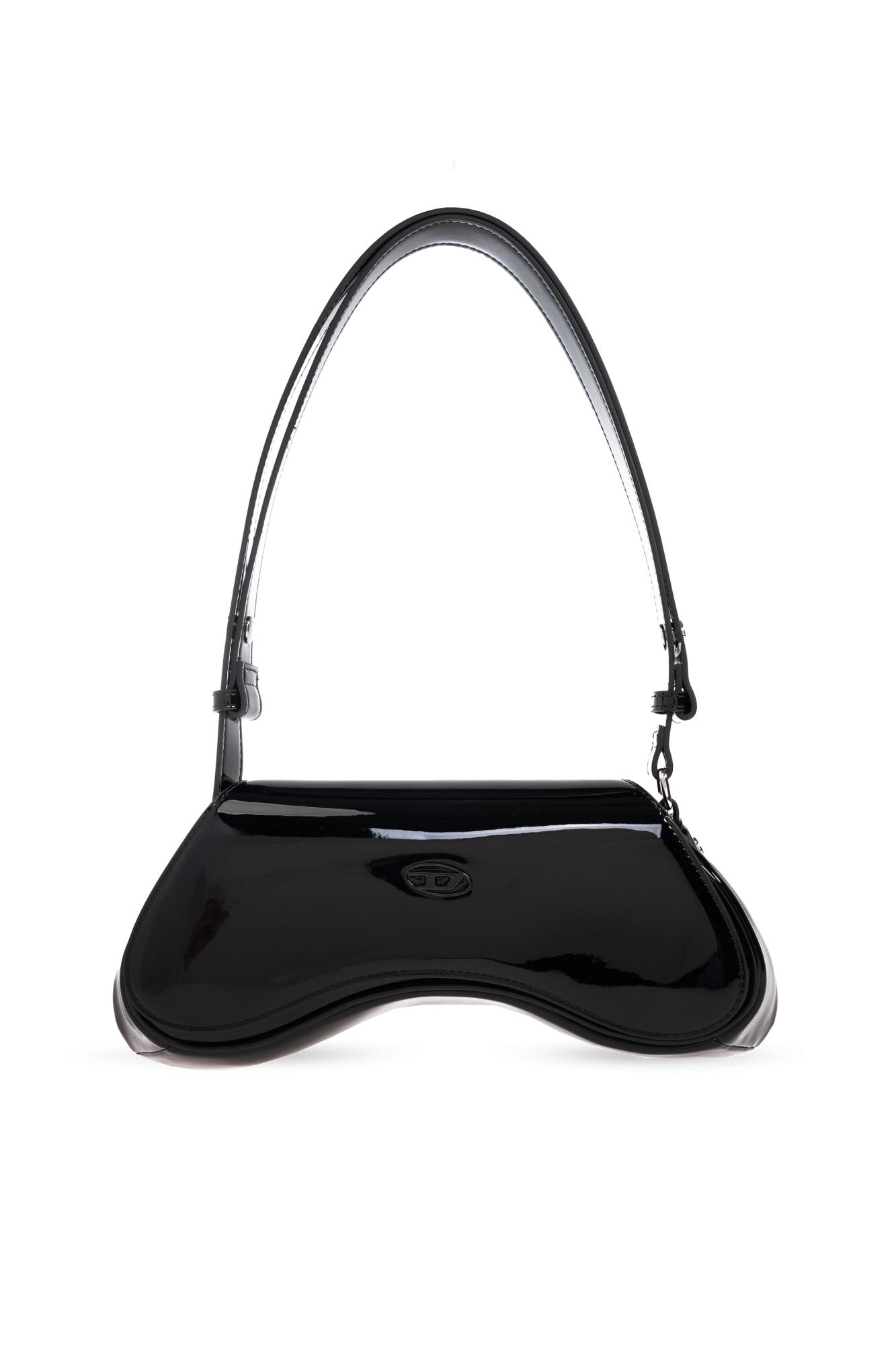 Diesel Play-crossbody Bag In Semi Gloss Leather In Black