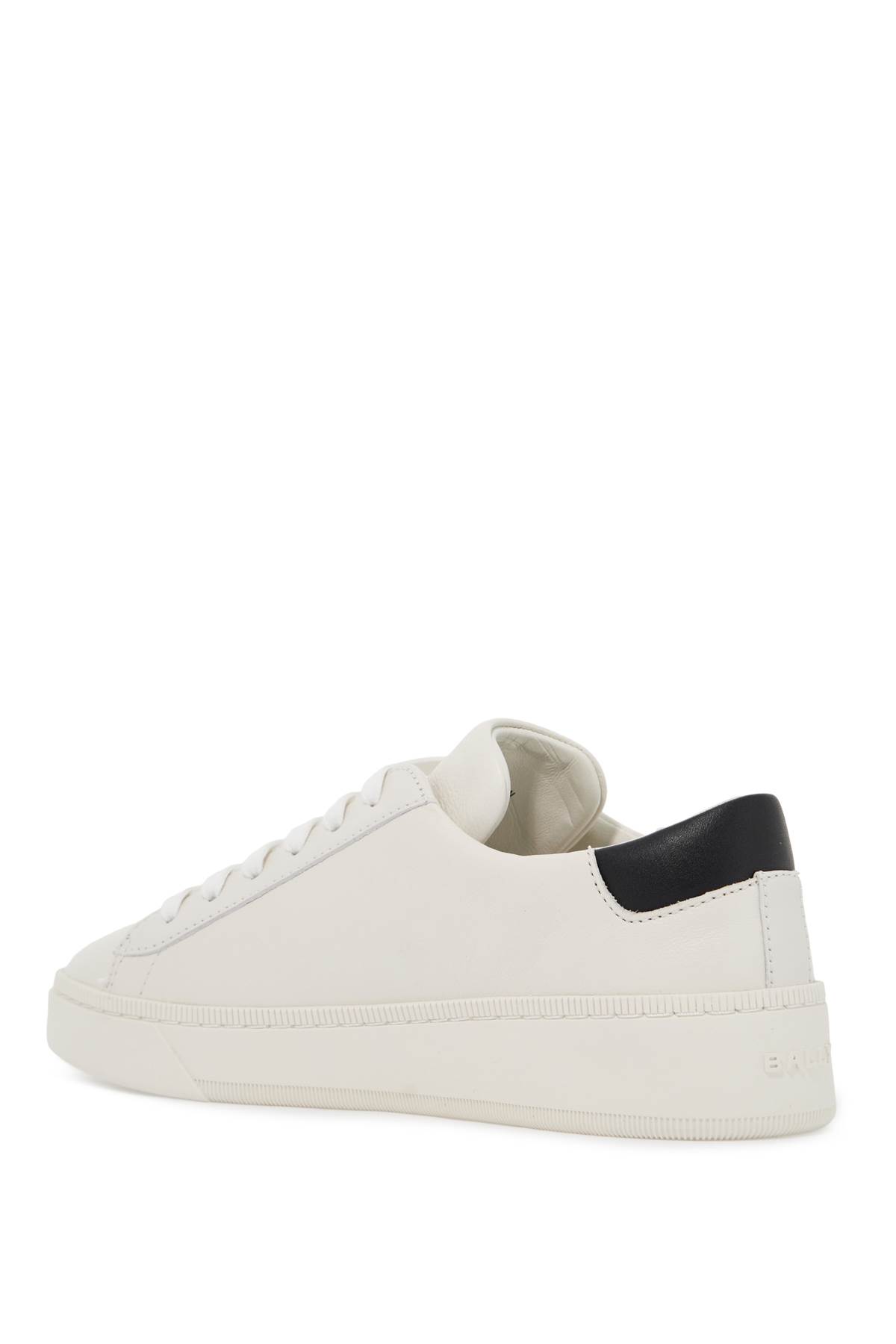 Shop Bally Soft Leather Ryvery Sneakers For Comfortable In White/black (white)