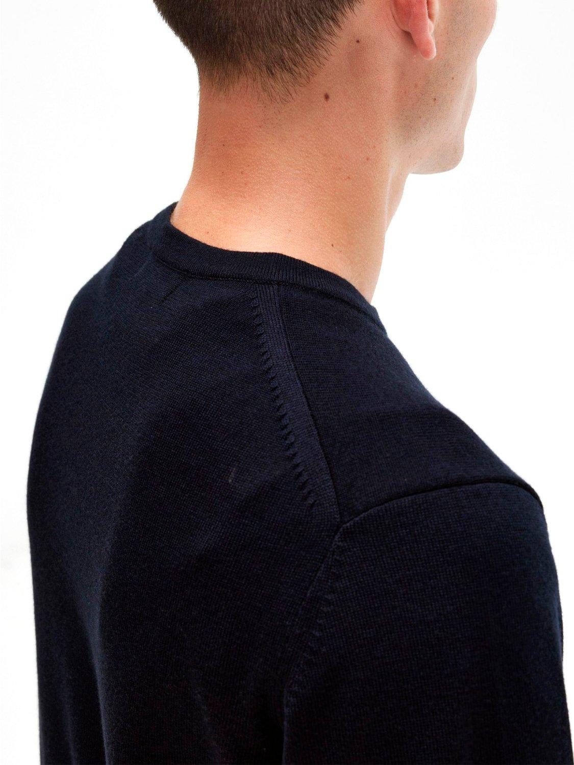 Fred Perry Mens Classic Crew Neck Jumper Nos In Navy