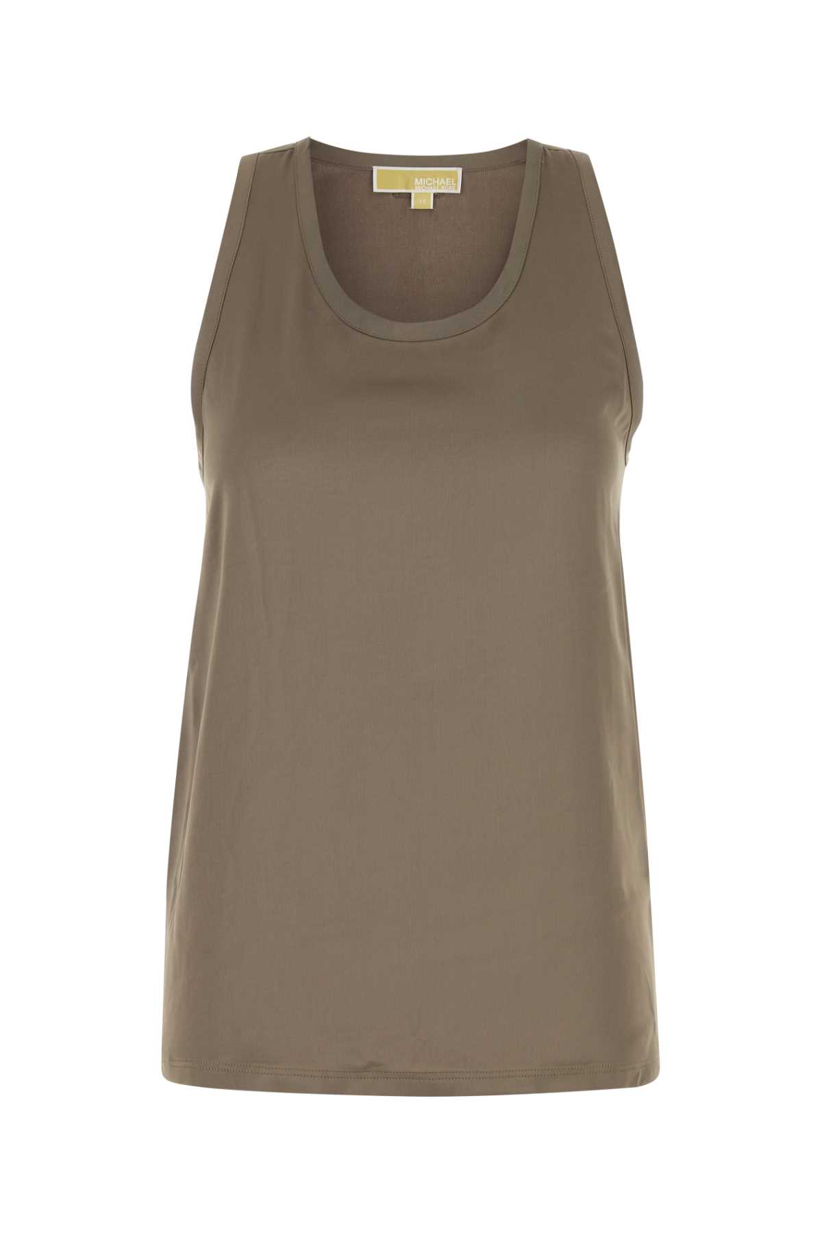 Army Green Satin Tank Top