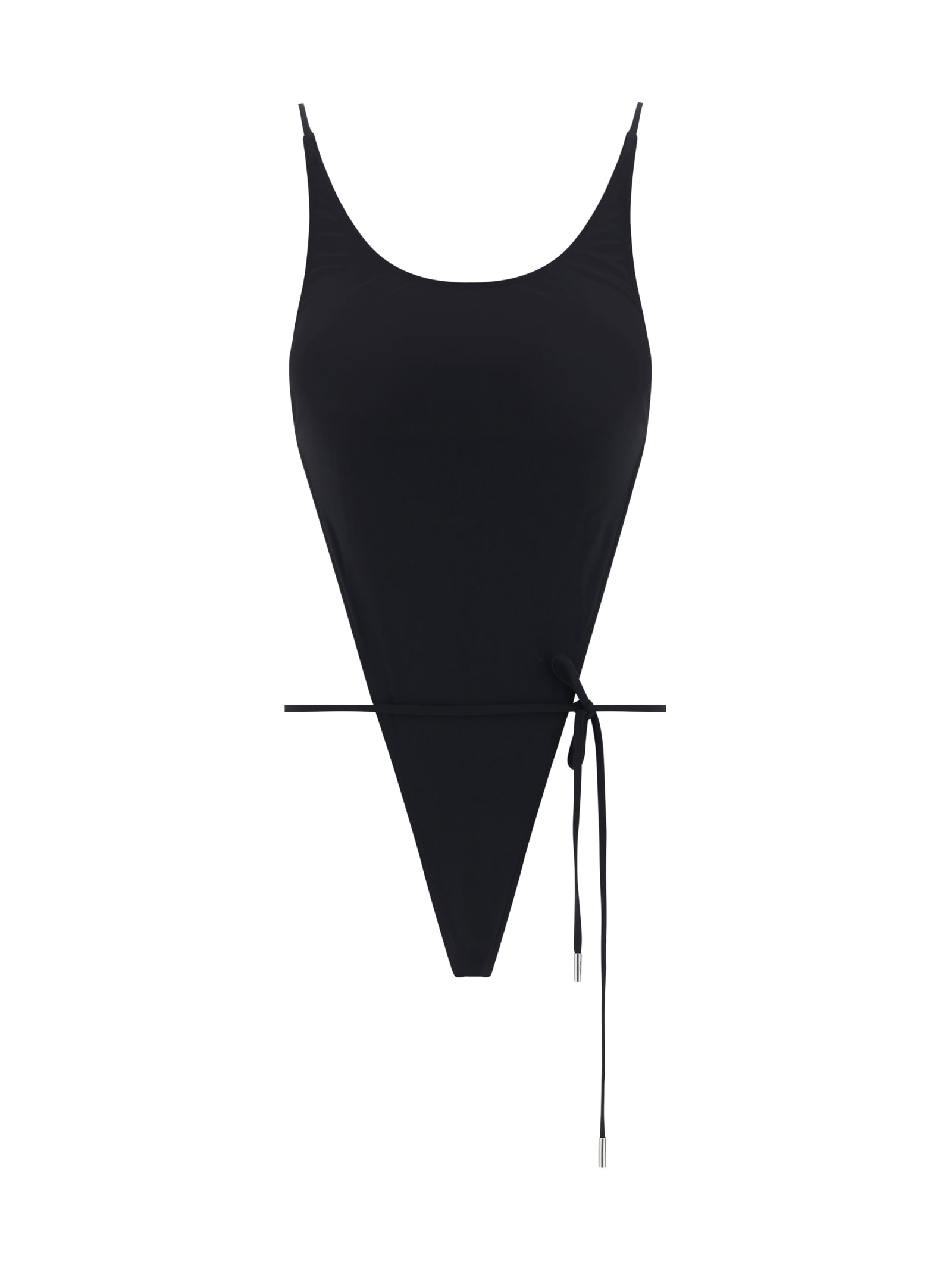 Shop Saint Laurent Swimsuit In Noir