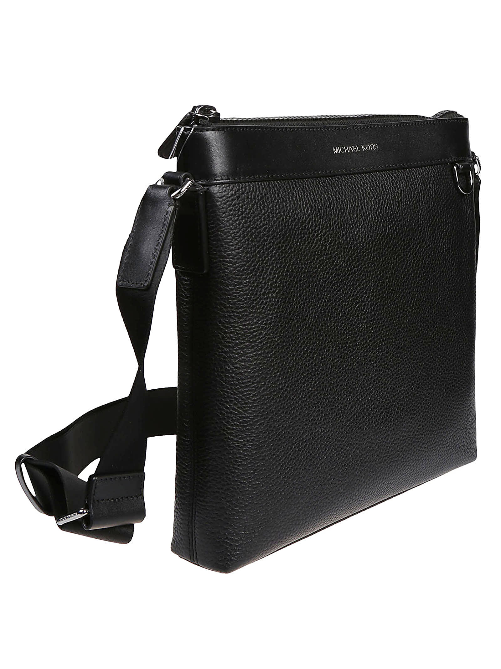 Shop Michael Kors Greyson Messenger Bag In Black