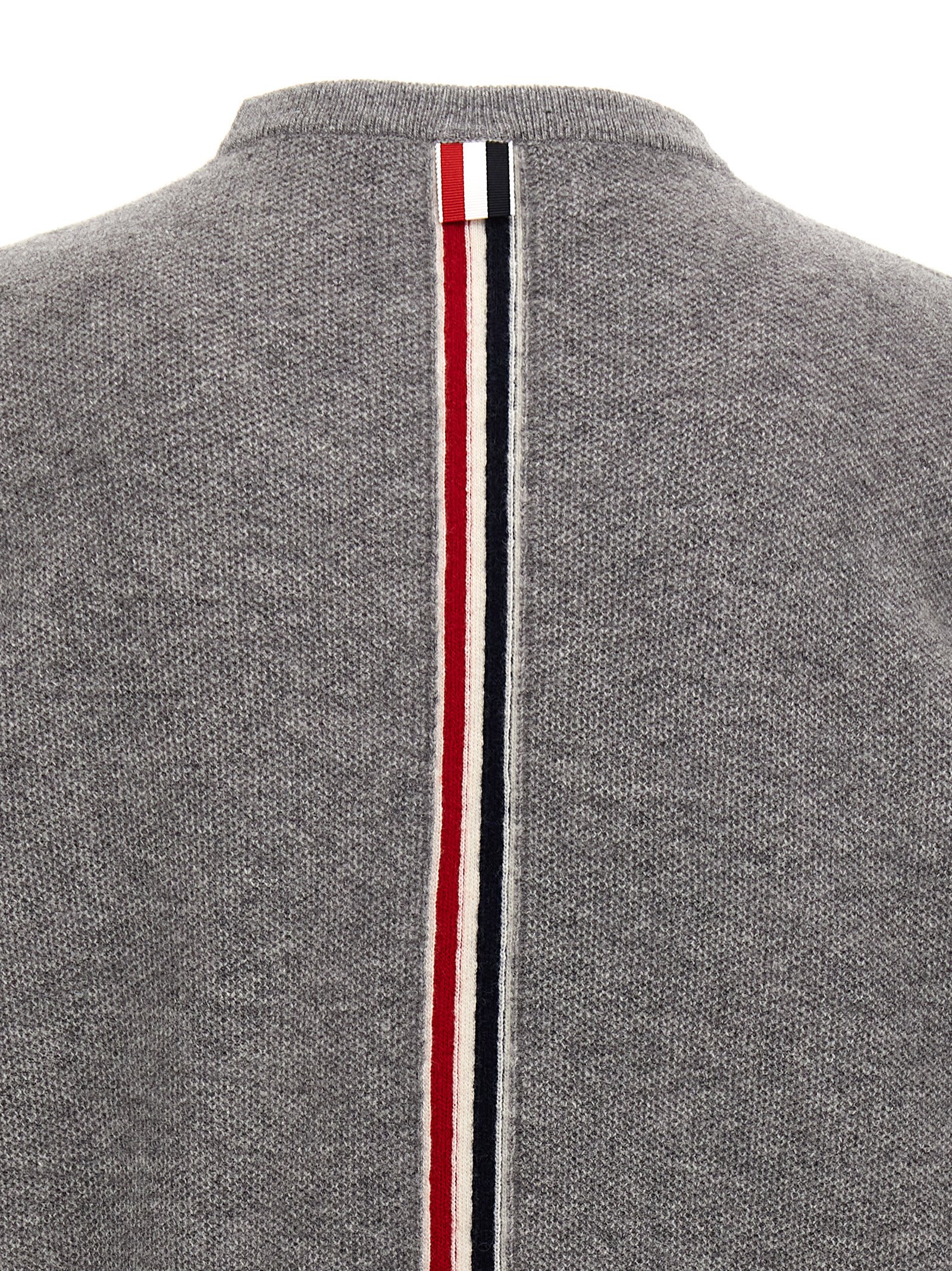 Shop Thom Browne Rwb Sweater In Gray