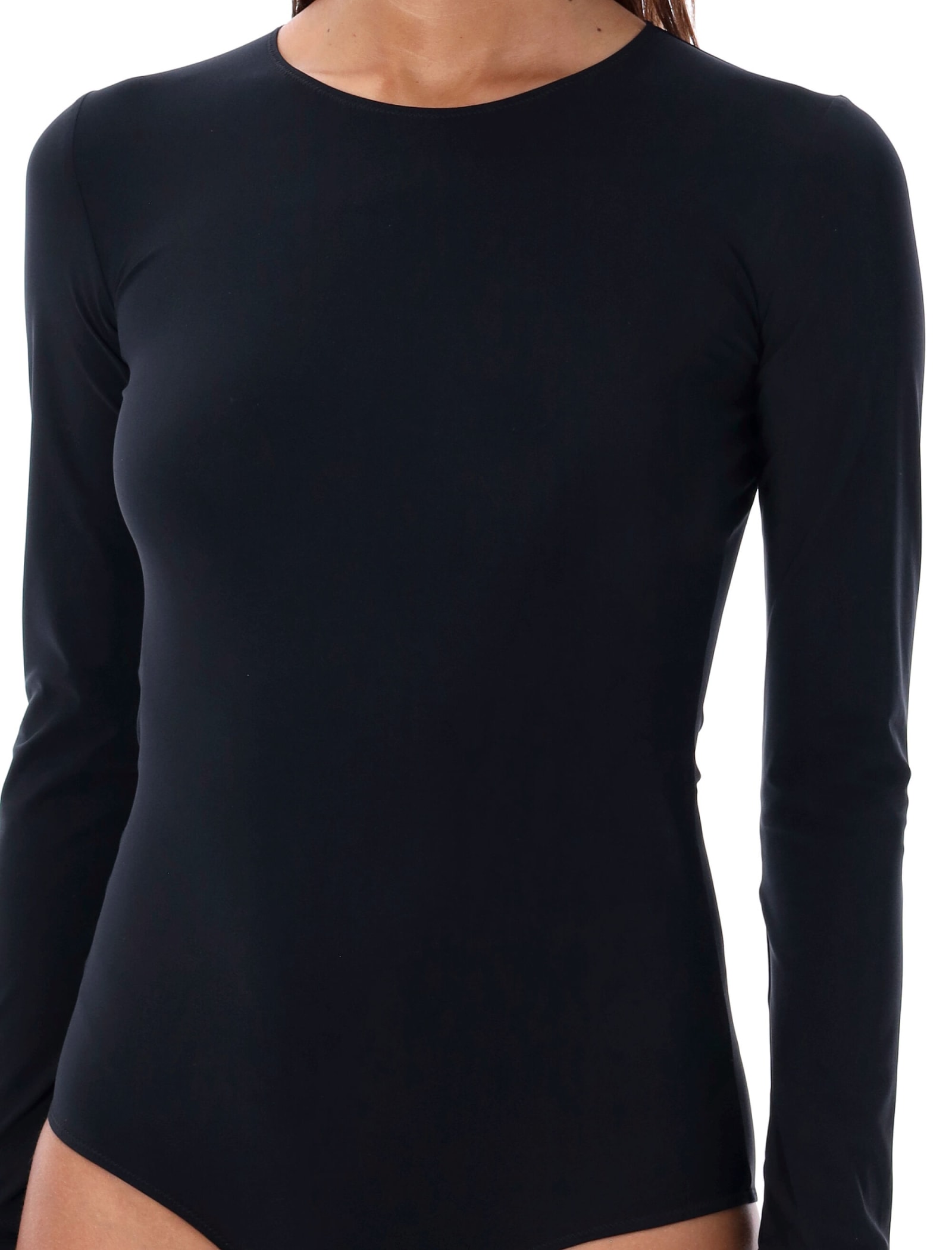 Shop Mm6 Maison Margiela Lycra Body In Black