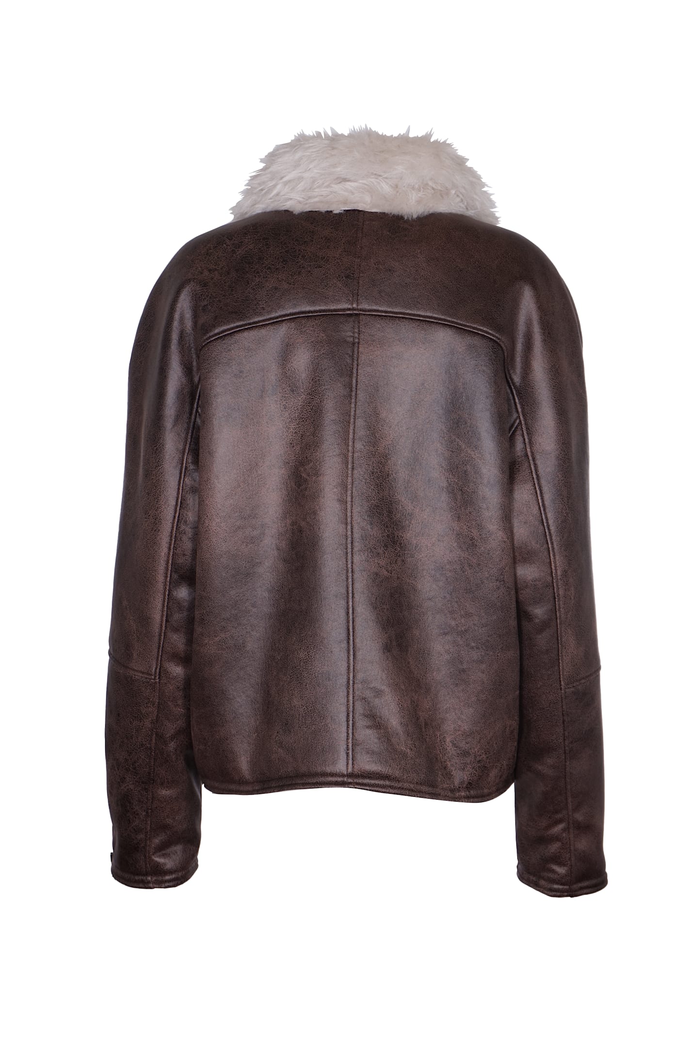 Shop Séfr Asante Jacket In Faux Aviator