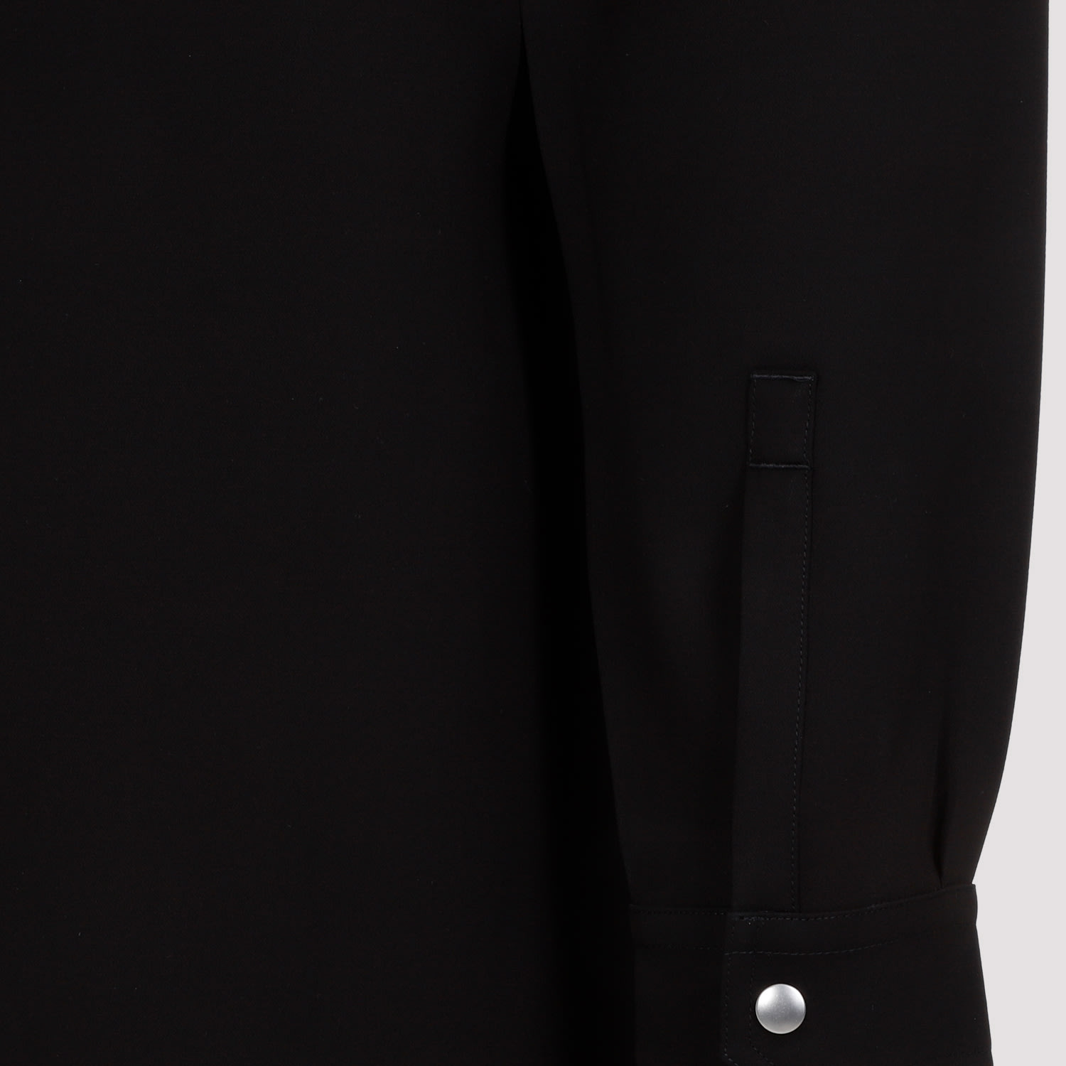 Shop Rick Owens Jumbo Fogpocket Silk Wool Shirt In Black