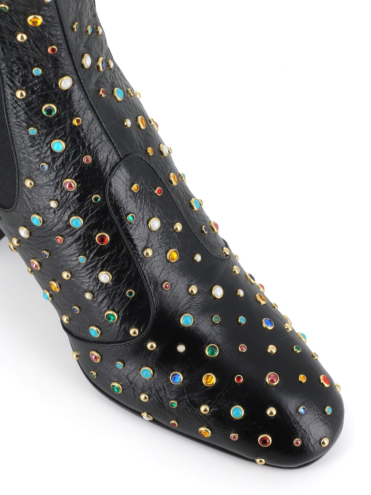 Shop Laurence Dacade Boot Angie Multicolor Studs In Black