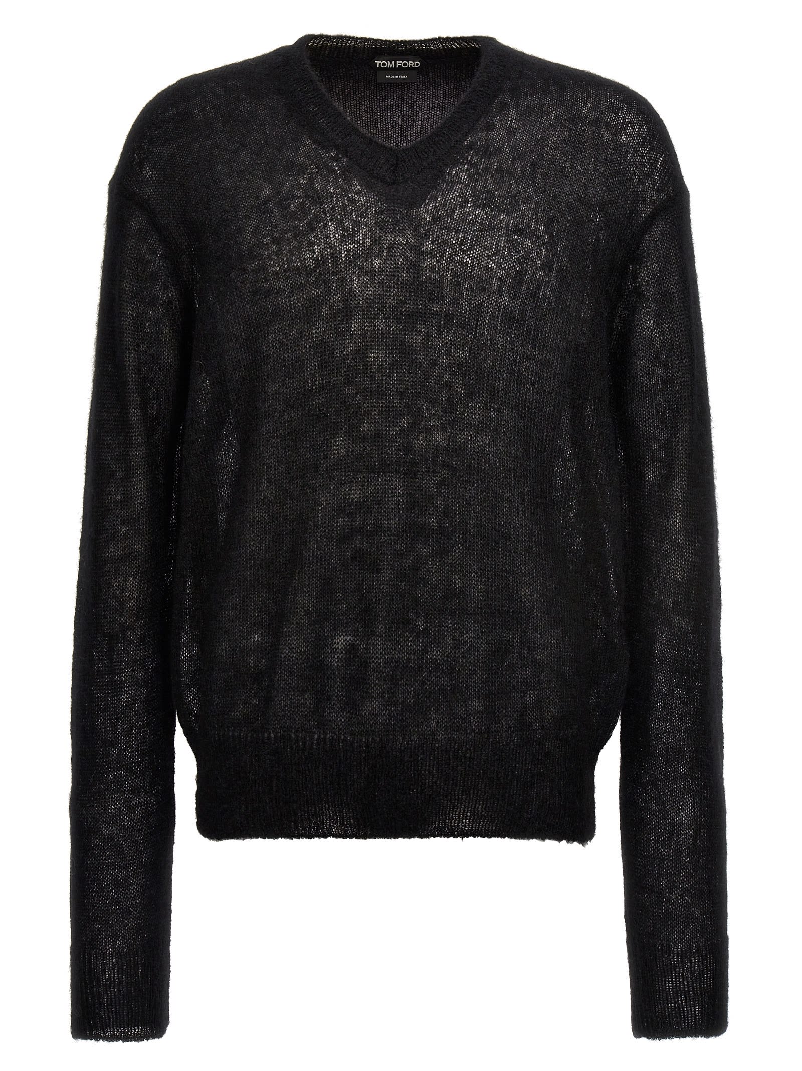 Tom Ford Mohair Sweater In Black