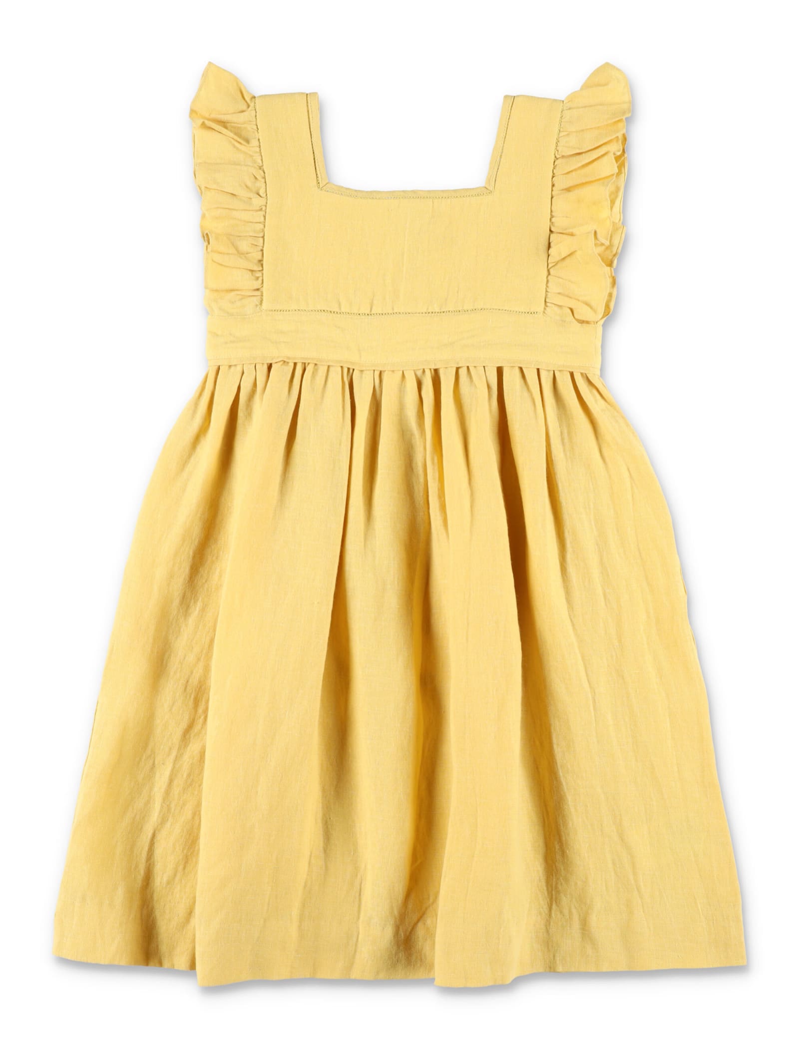 Shop Bonpoint Cassiopee Dress In Acid Yellow