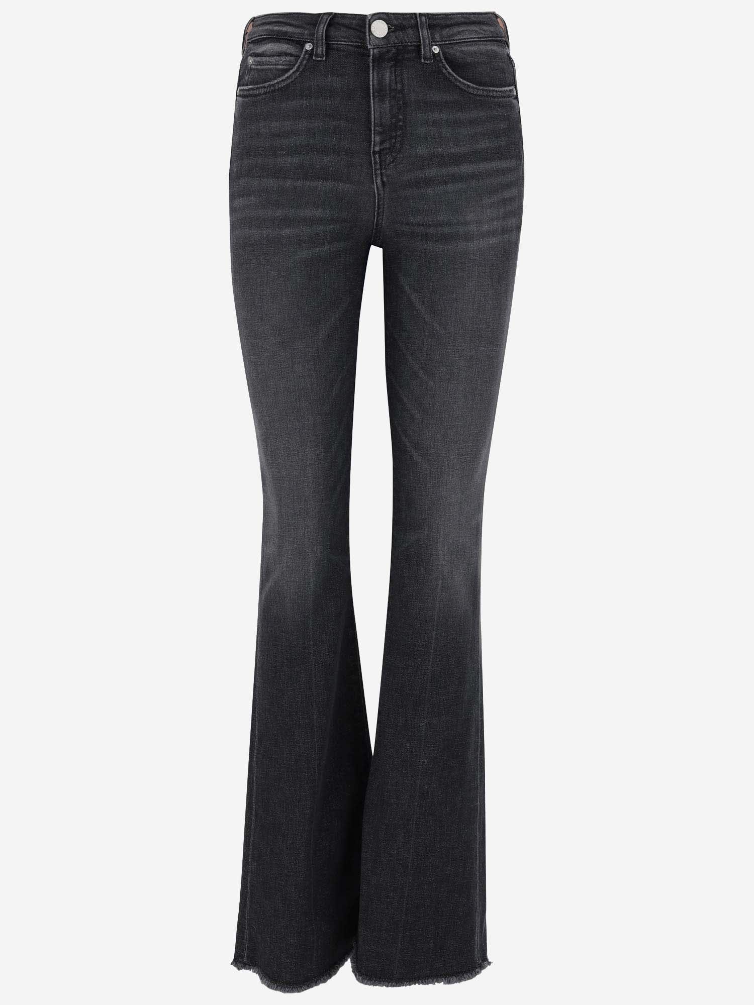 Stratch Cotton Blend Flared Jeans