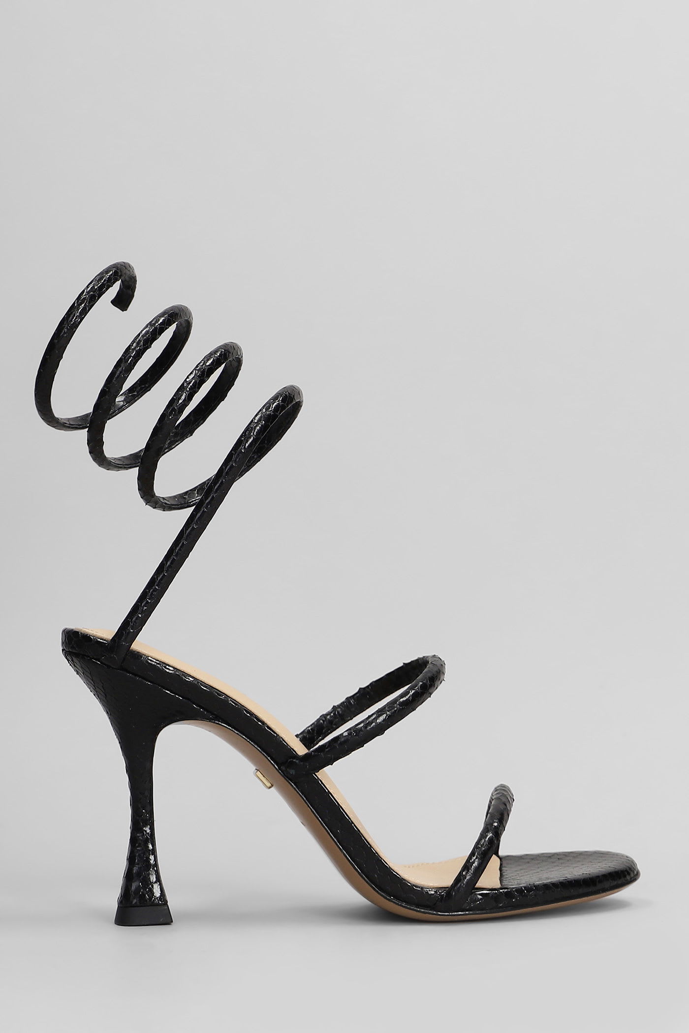 Greta 95 Sandals In Black Leather