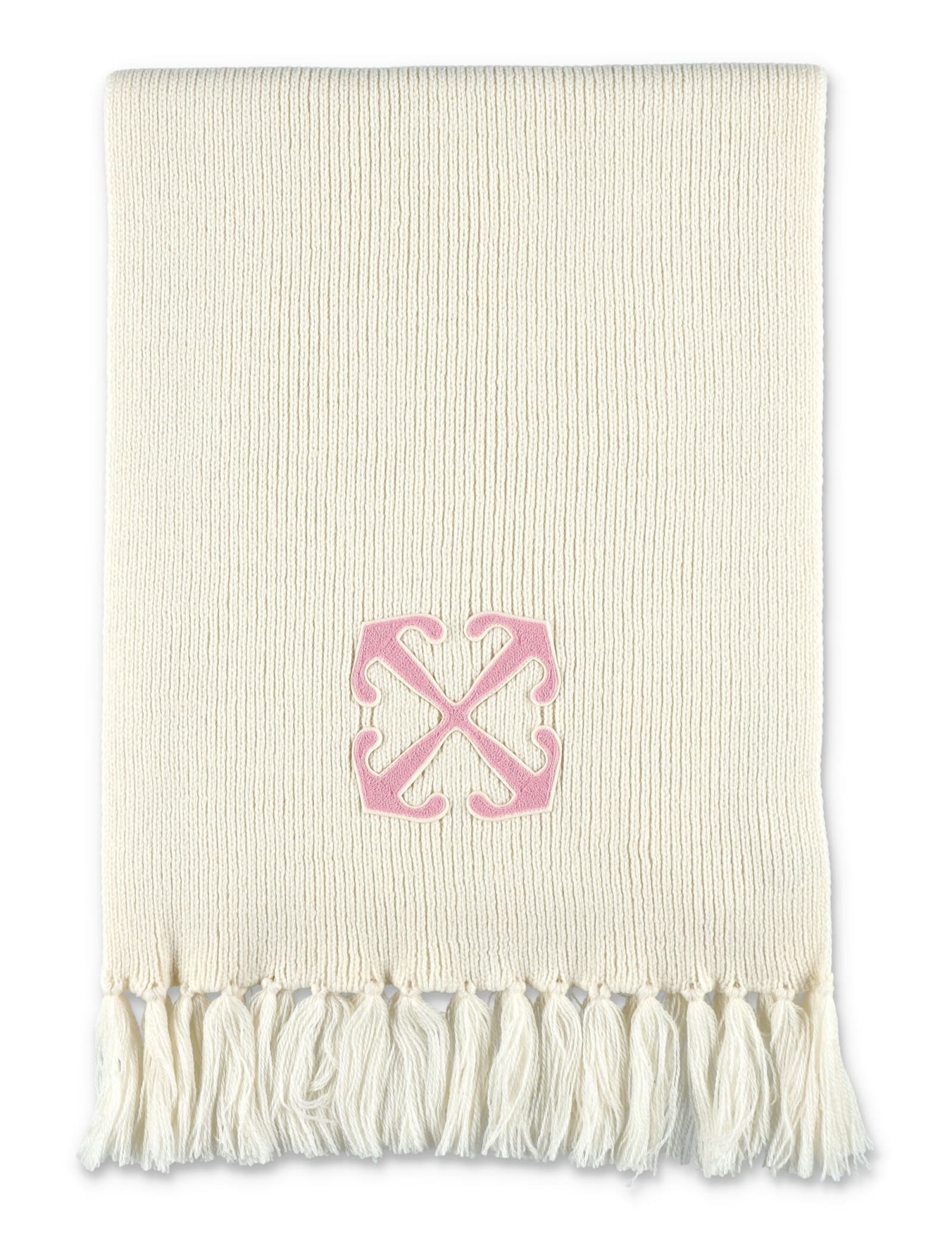 Shop Off-white Arrow Scarf In Ivory Pinik