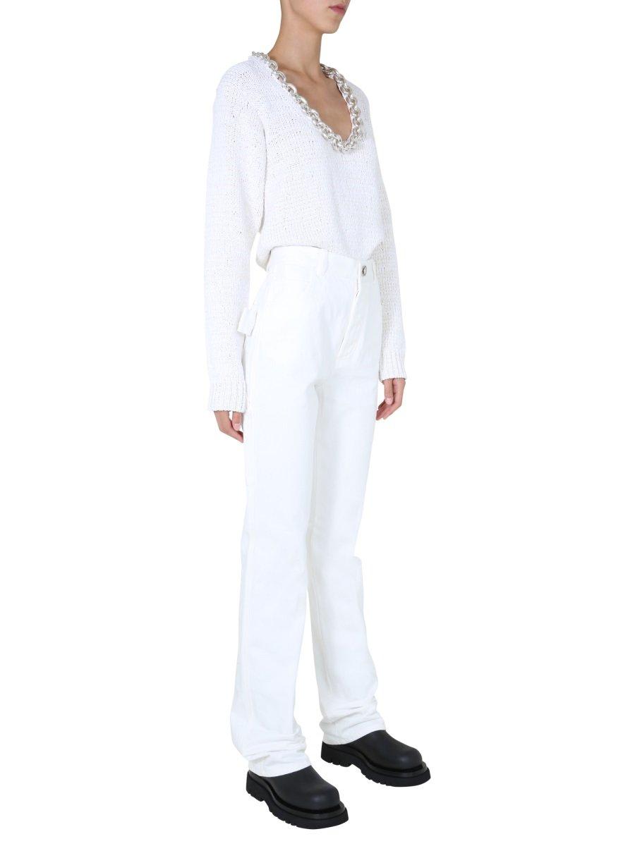 Bottega Veneta Straight Leg Jeans In White