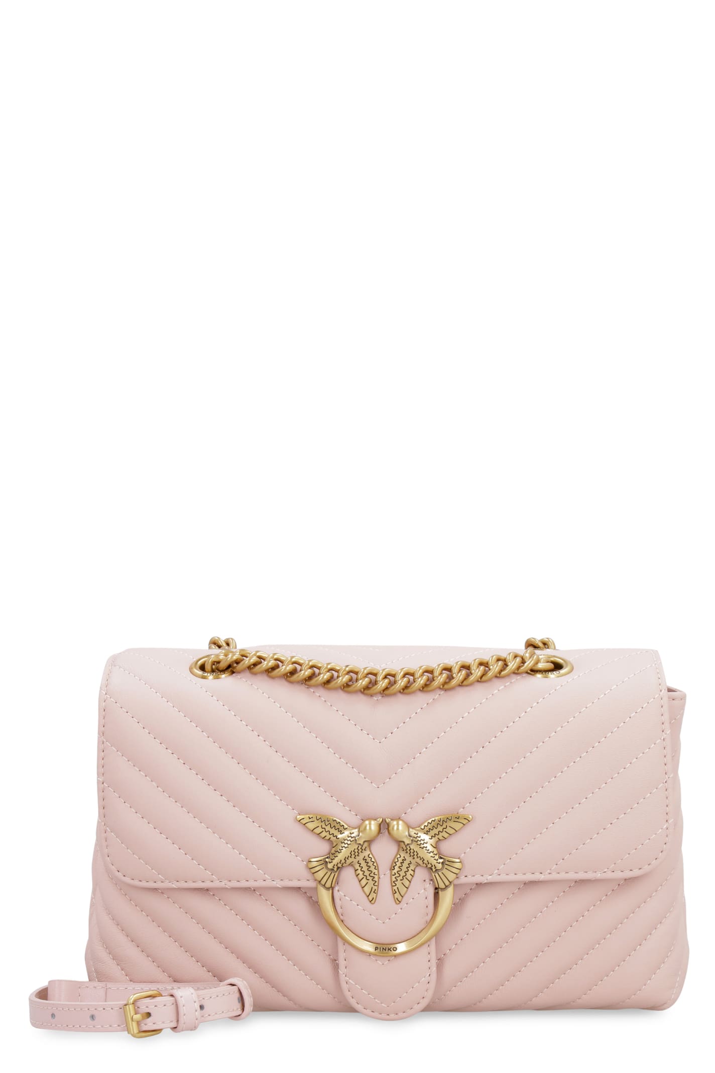 Pinko Love Lady Puff Leather Shoulder Bag