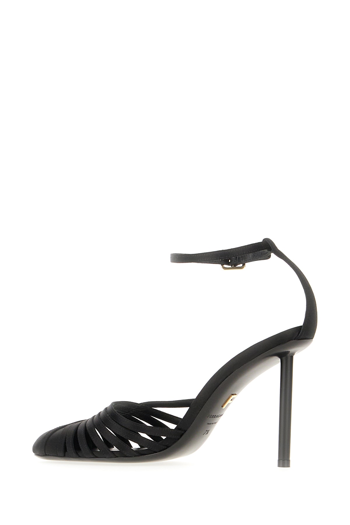 Shop Ferragamo Black Nappa Leather Ermelia Pumps In Nero