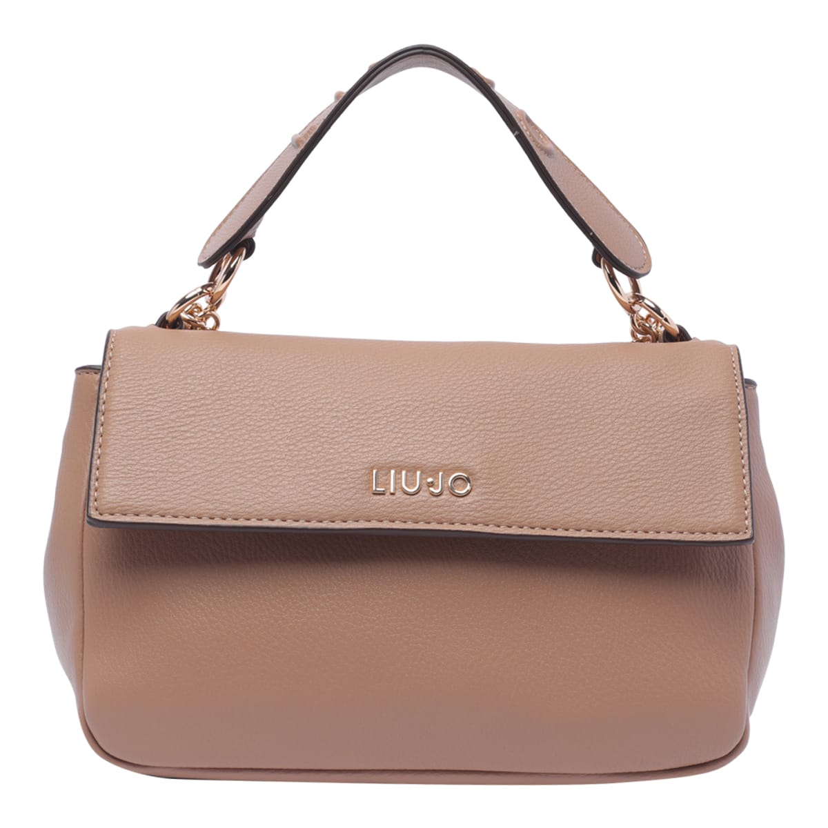Shop Liu •jo Logo Crossbody Bag In Brown