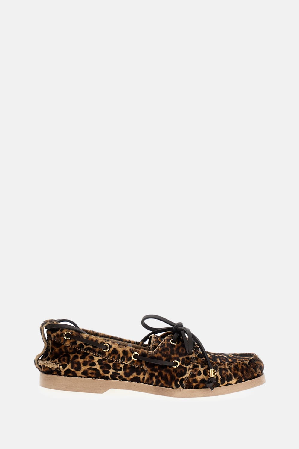 Golden Goose Leopard Print Round Toe Loafers