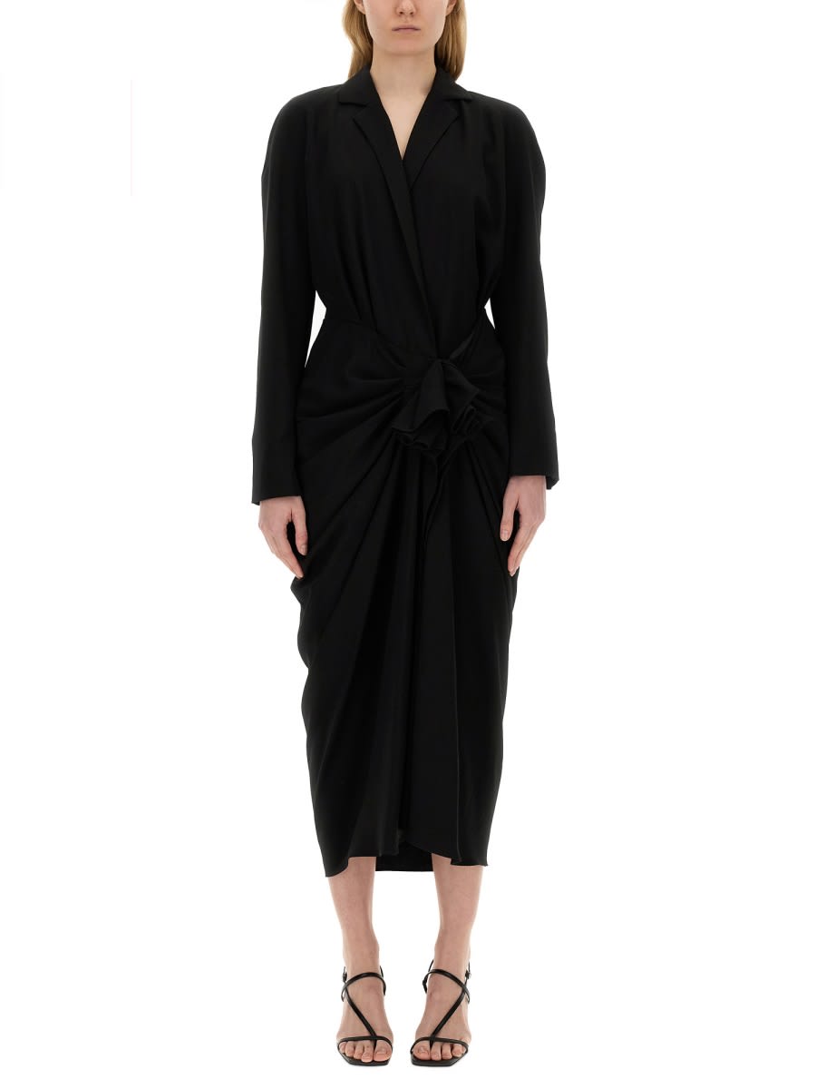 Shop Dries Van Noten Midi Dress In Black