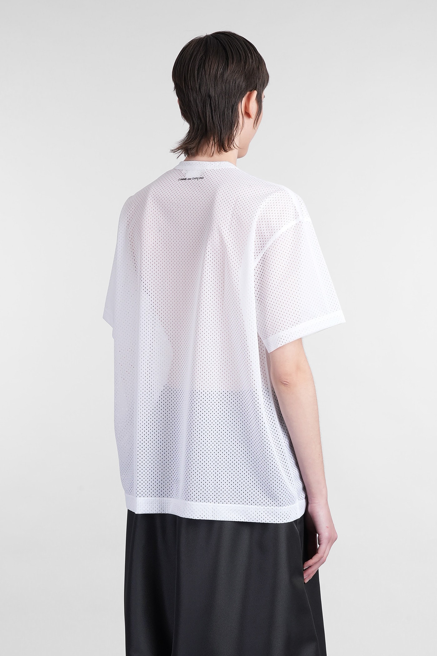 COMME DES GARÇONS T-SHIRT IN WHITE POLYESTER
