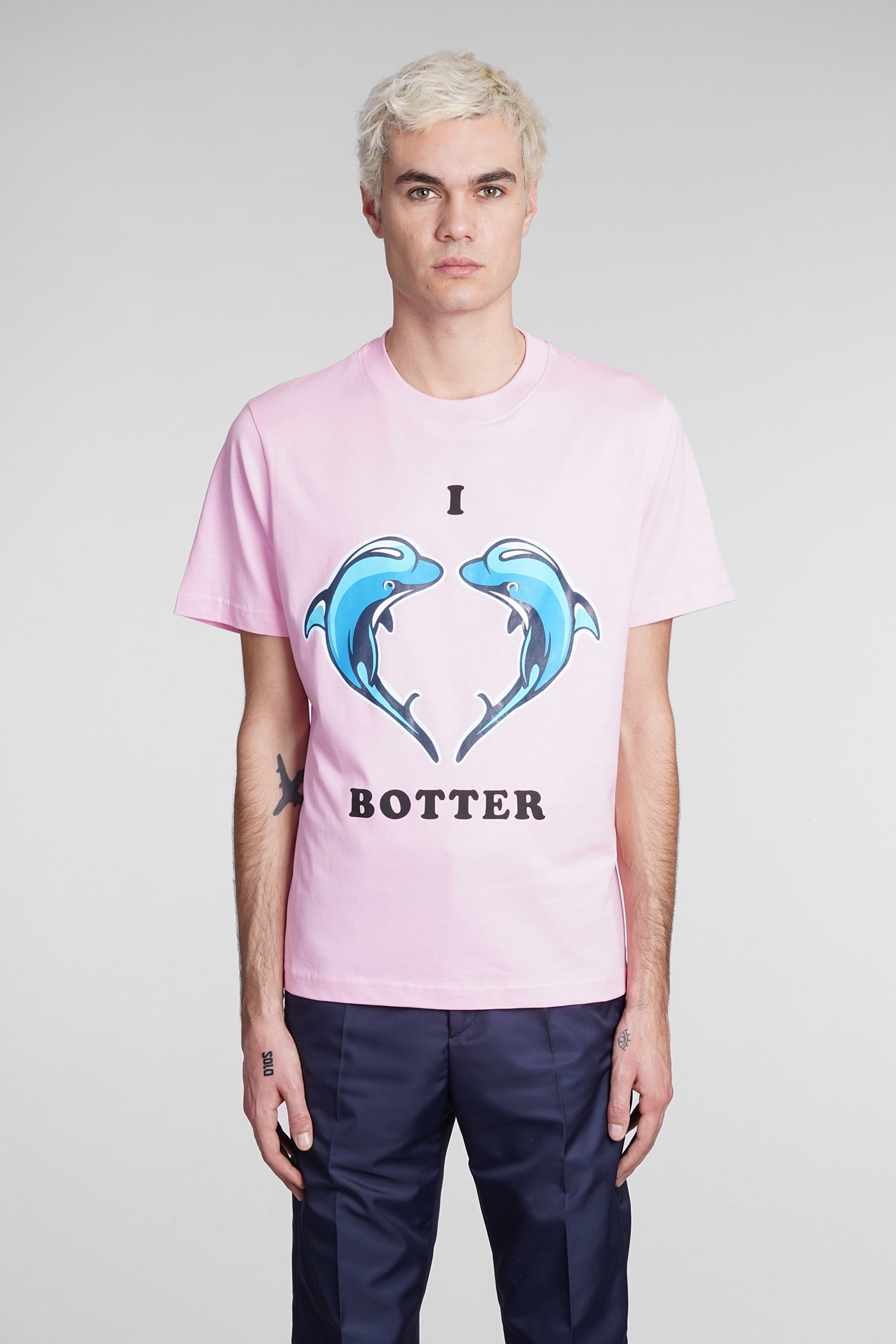 Botter T-shirt In Rose-pink Cotton