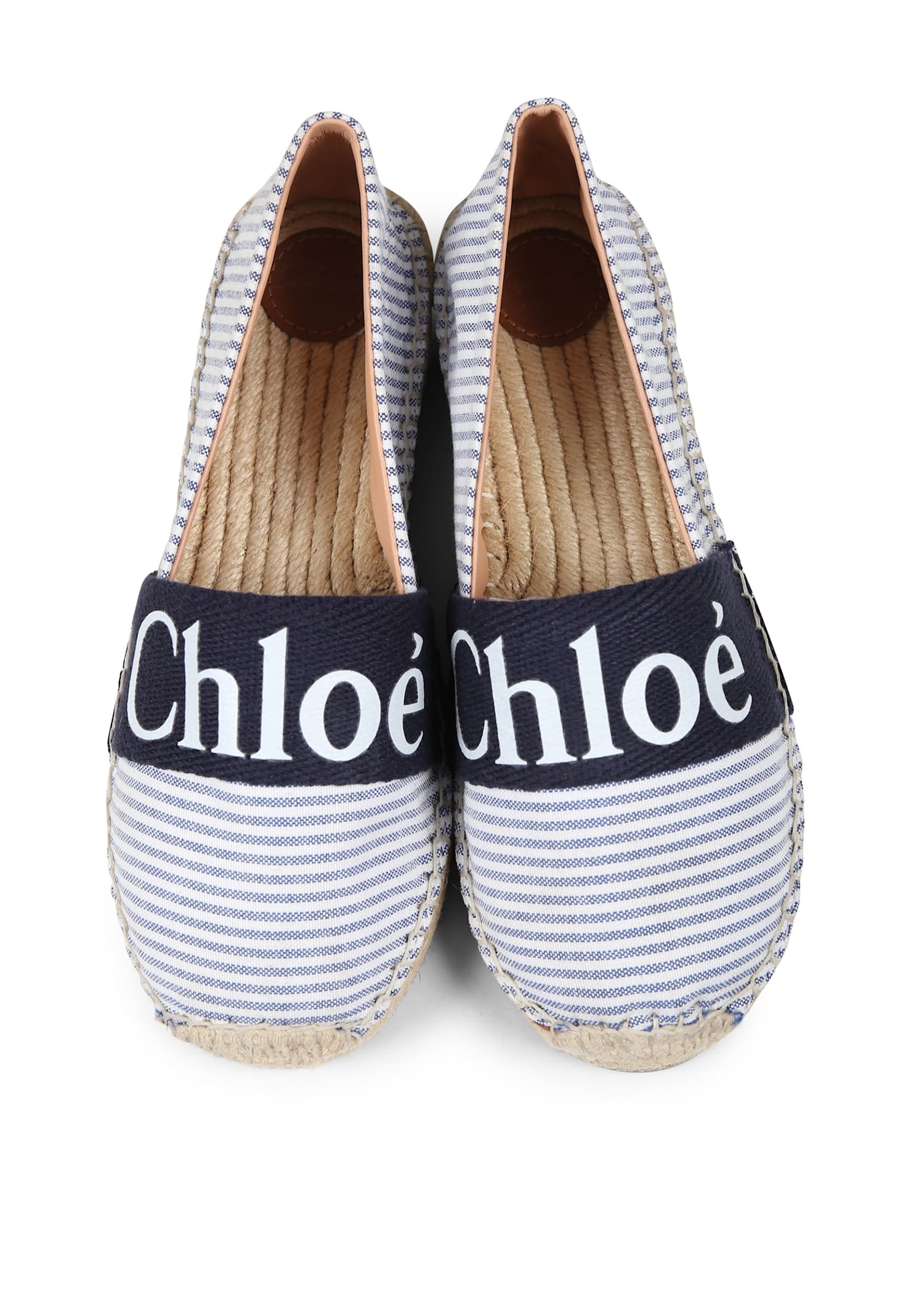 Chloé Logo-print Espadrilles In Blue