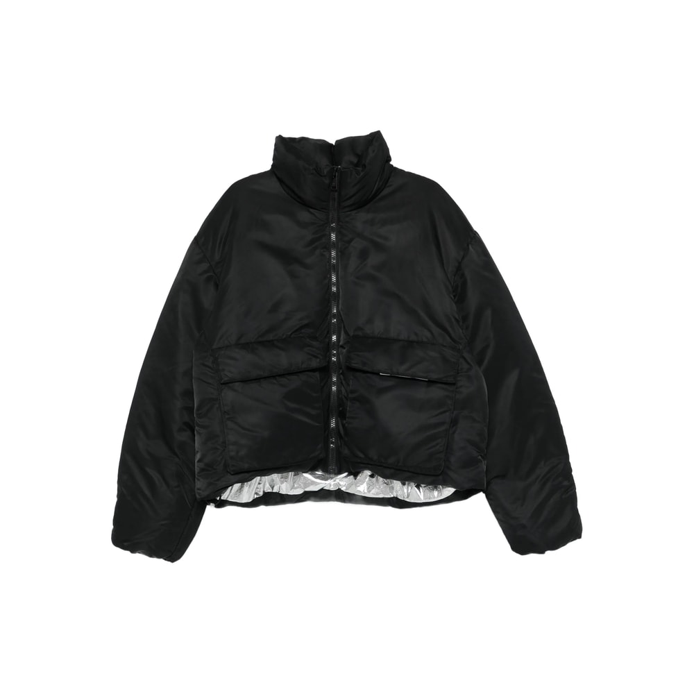 Purple Brand Zip-front Flap-pocket Jacket In Black