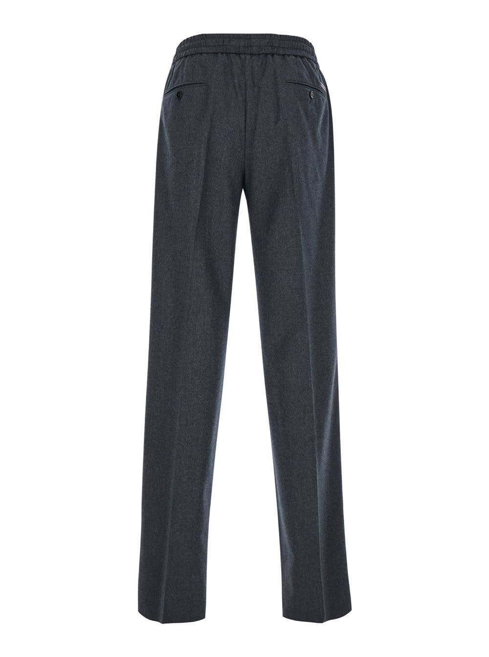 Shop Dolce & Gabbana Grey High Waist Pants In Wool Man