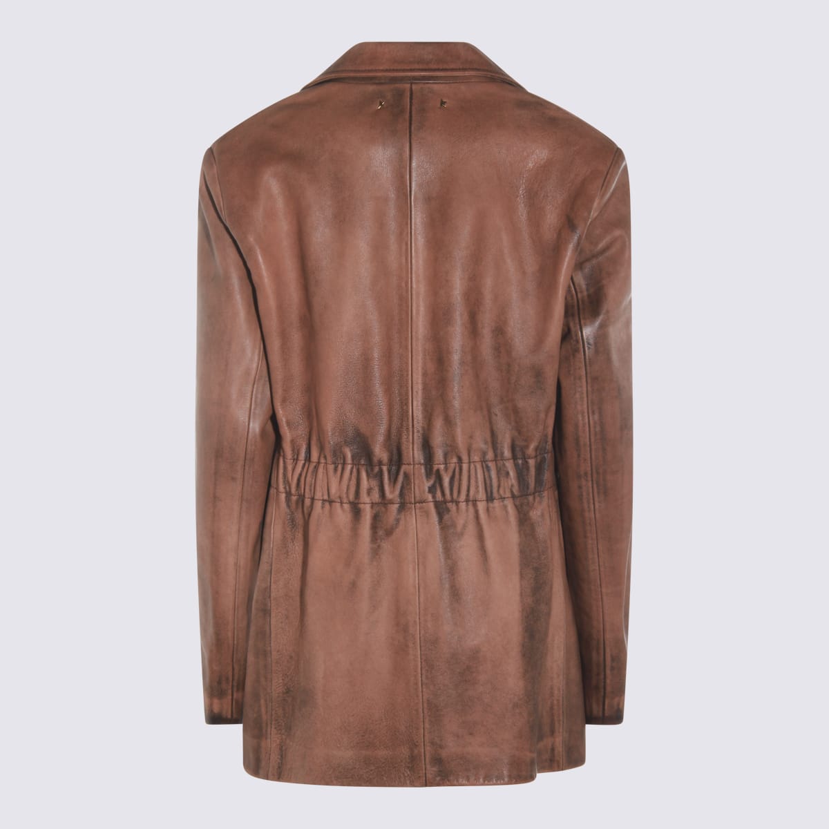 Golden Goose Tailored Blazer With Notch Lapel And Pockets In Brown