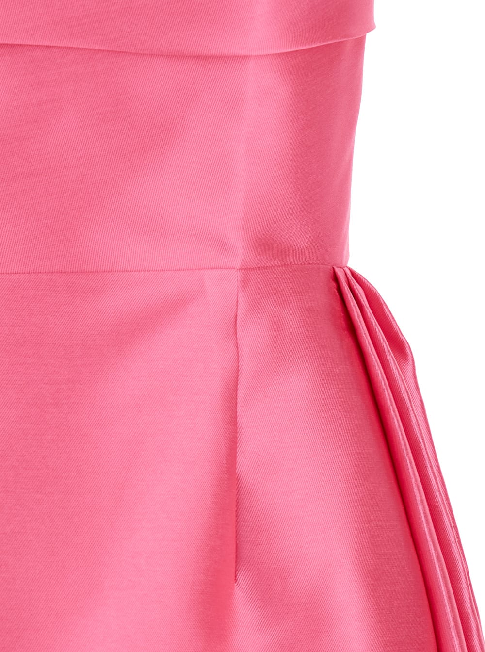 Shop Solace London Tiffany Long Pink Dress With Pleated Detail And Train In Satin Woman