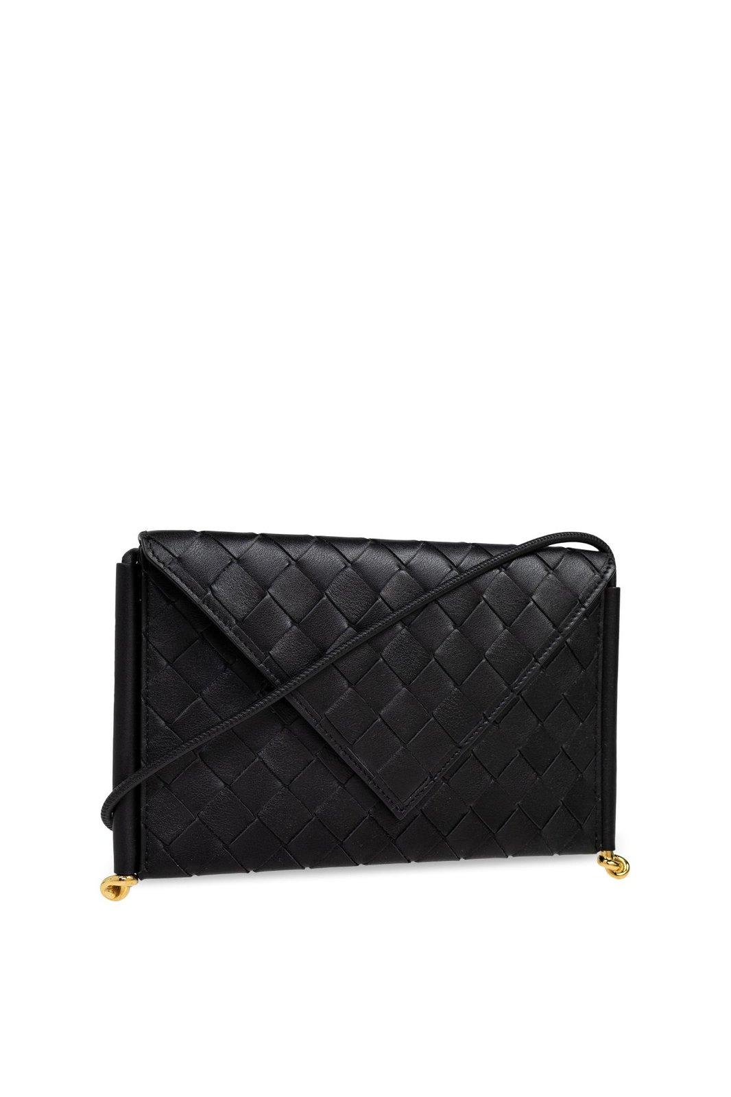 Shop Bottega Veneta Solstice Horizontal Phone Pouch In Black