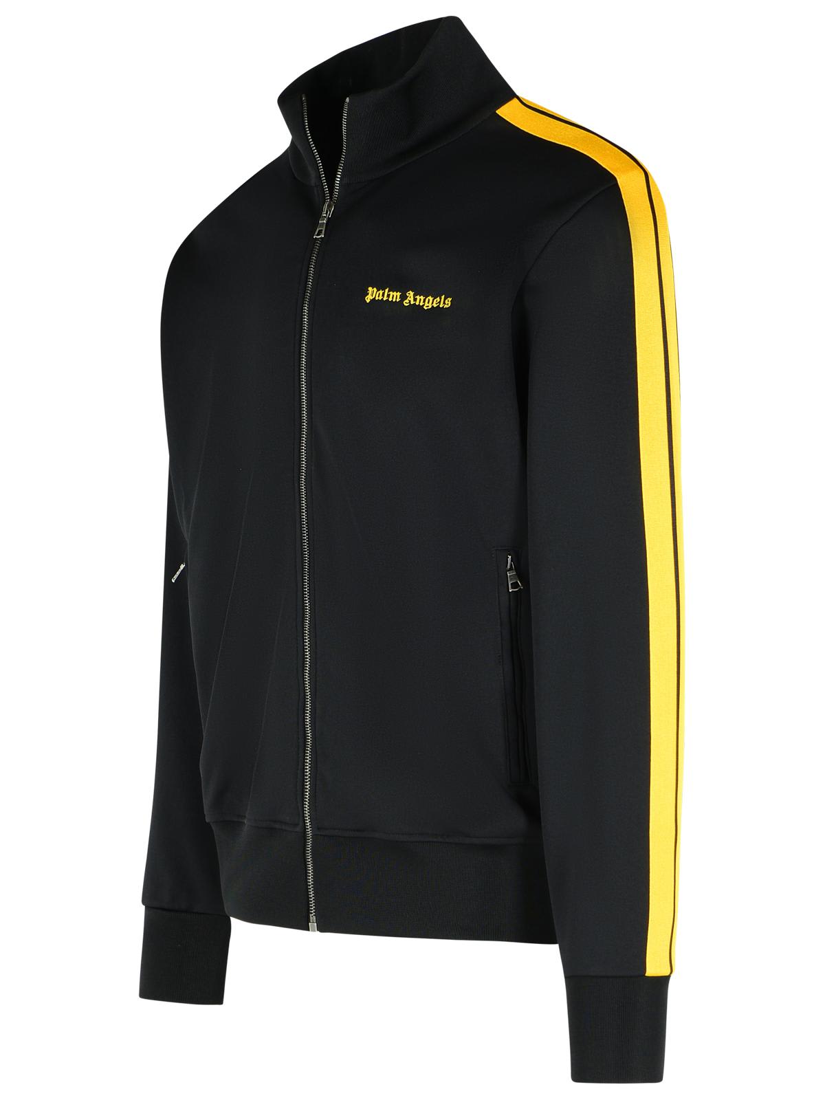 Palm Angels Track Black Polyester Sweatshirt In Multi