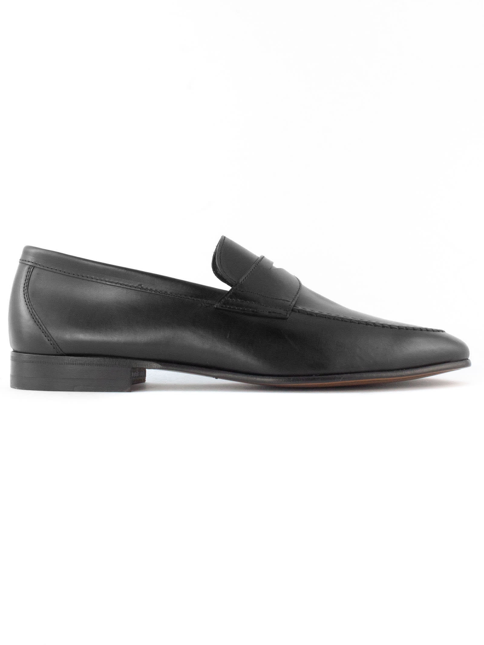 Shop Berwick 1707 Black Leather Loafer