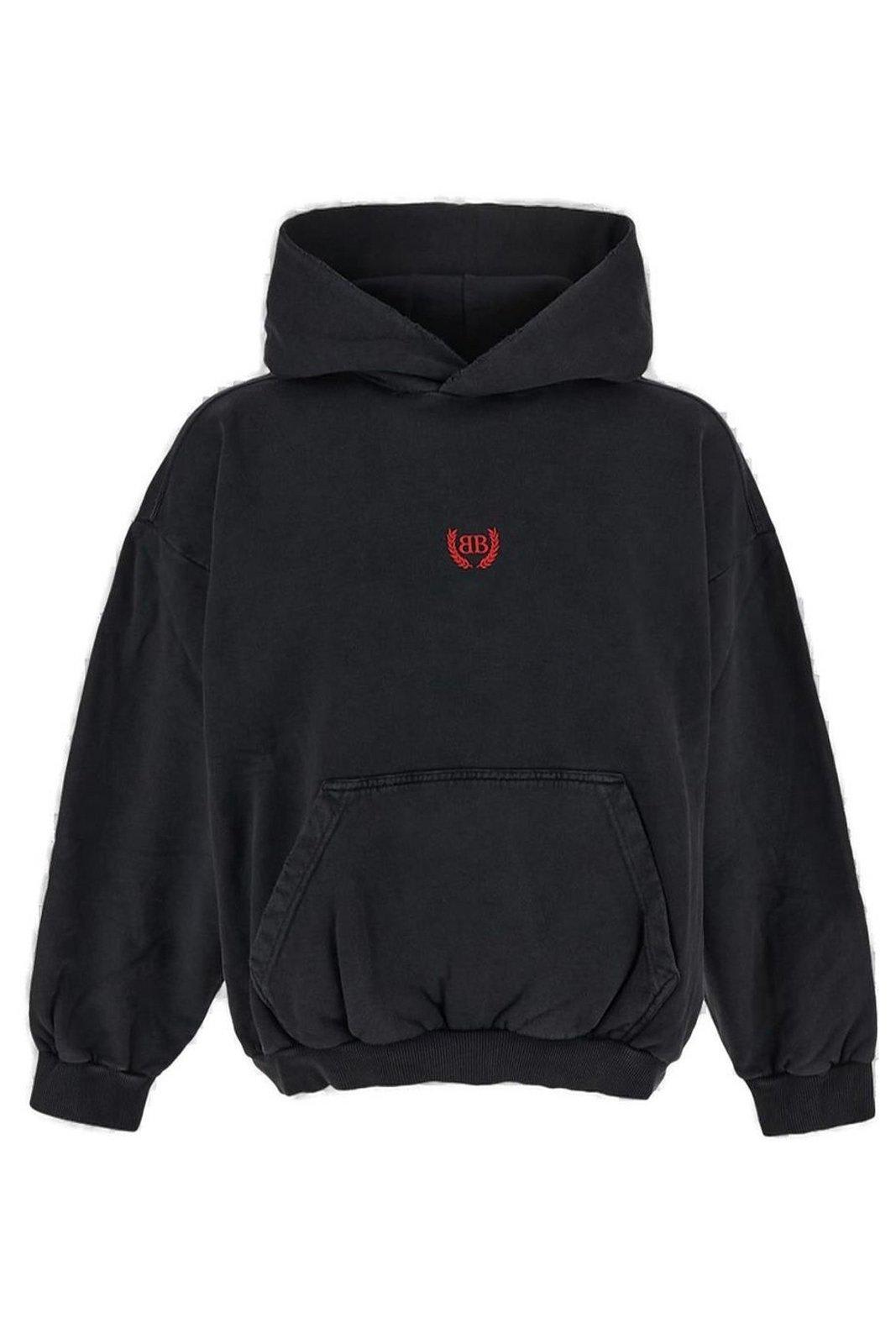 Balenciaga Bb Icon Hoodie In Black