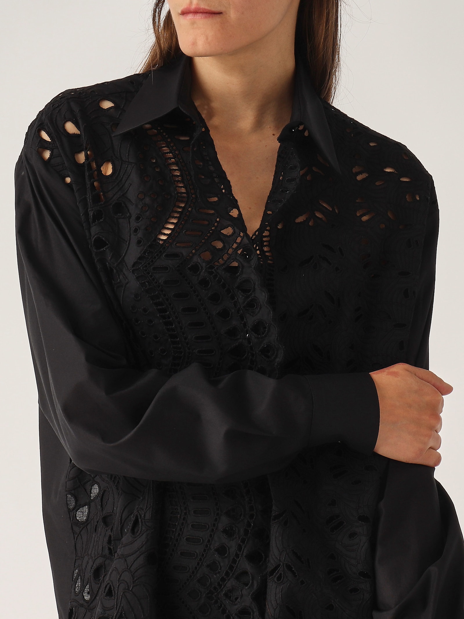 Ermanno Scervino Camicia Over Shirt In Black
