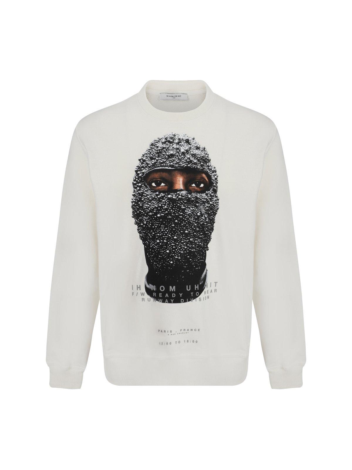 Mask Printed Crewneck Sweatshirt