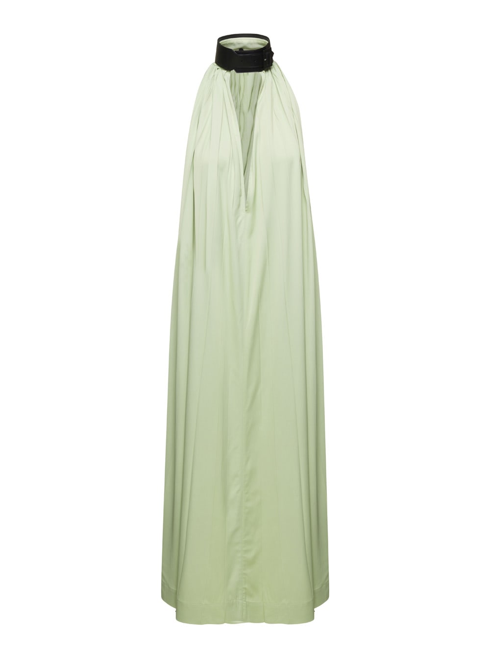 Green Maxi Dress In Viscose Stretch Woman