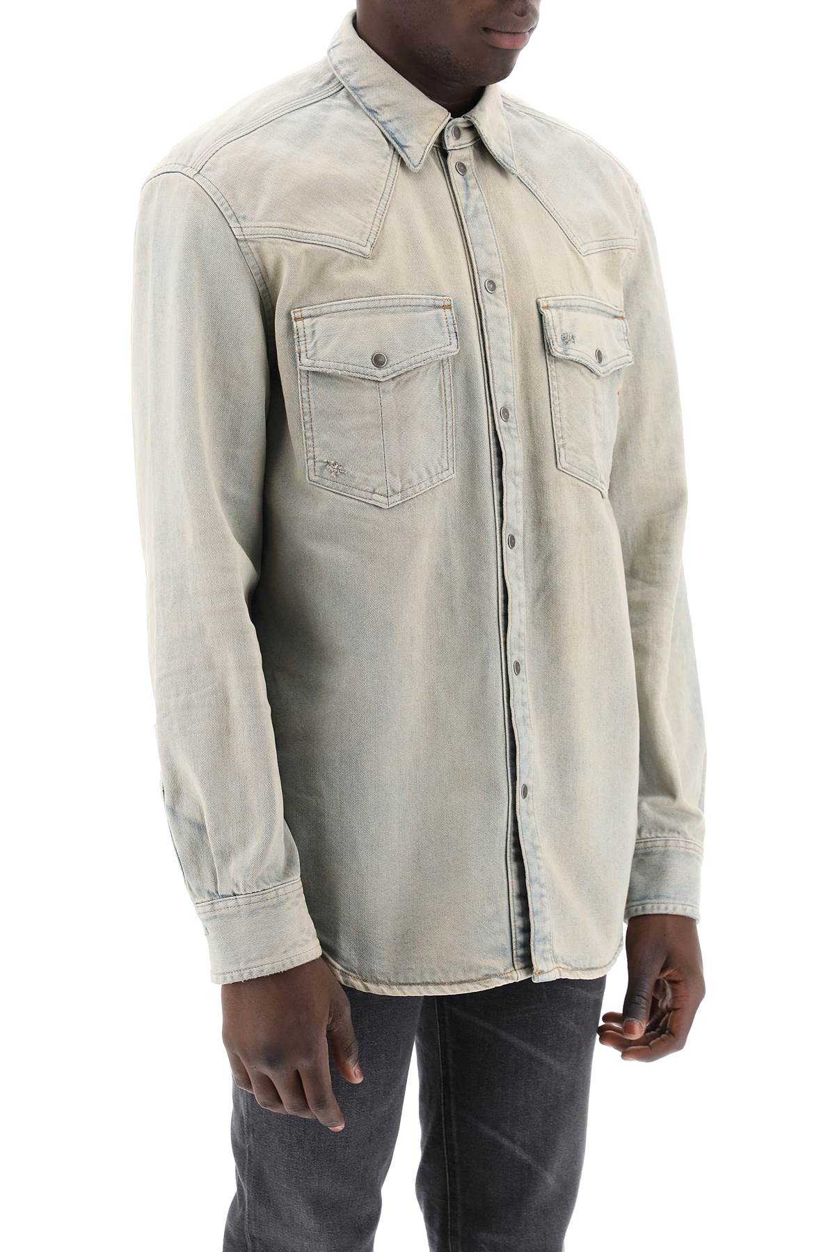 Shop Diesel Denim D-ocean Overs In Denim (beige)