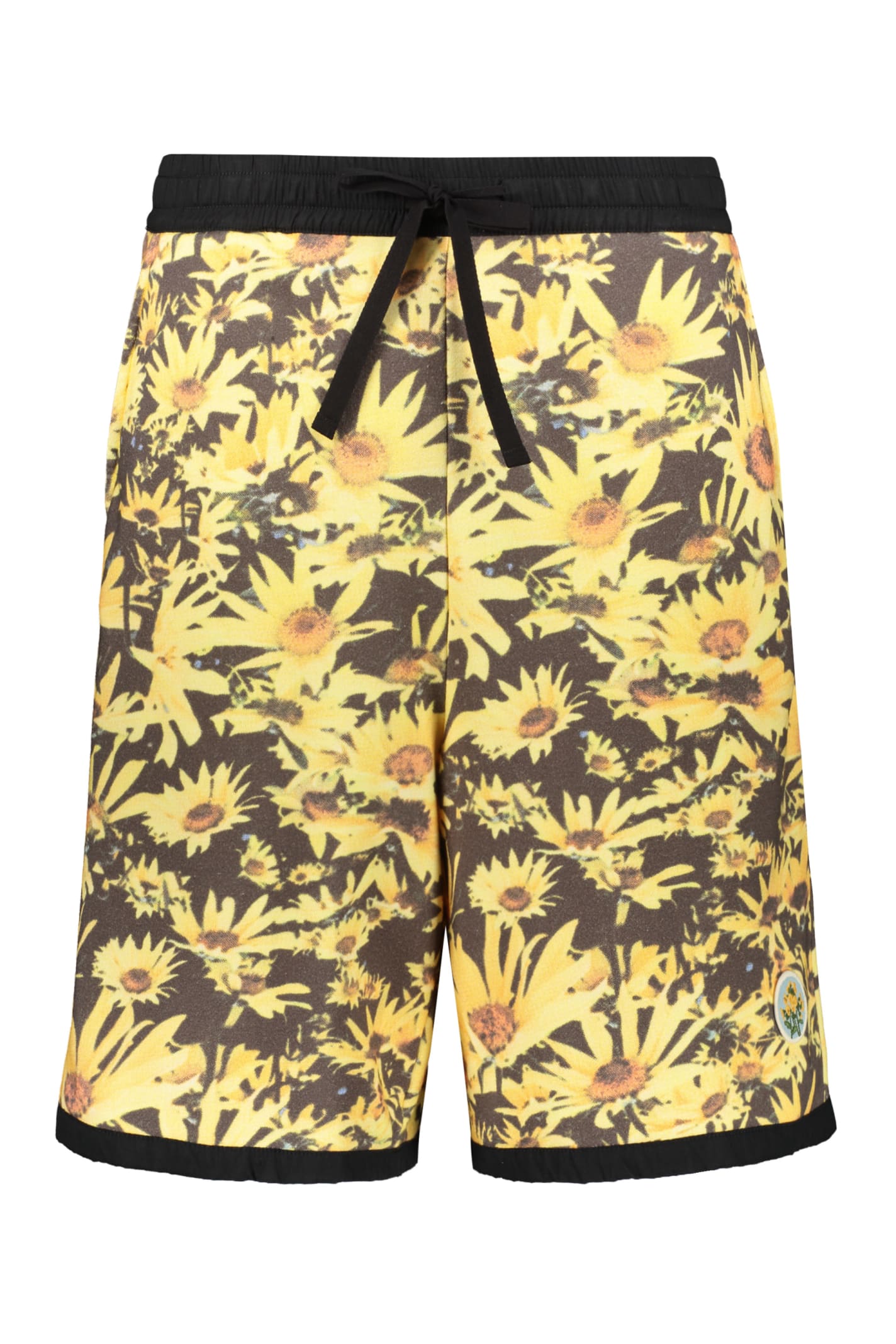 Jil Sander Printed Bermuda Shorts In Black