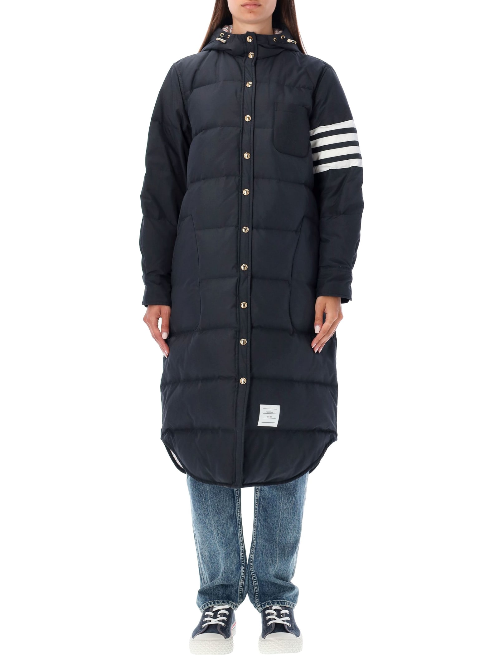 Knee Hooded Down Jacket