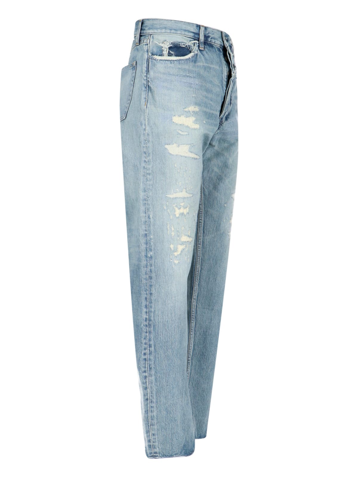 Fear Of God Repaired Classic Jeans In Blue