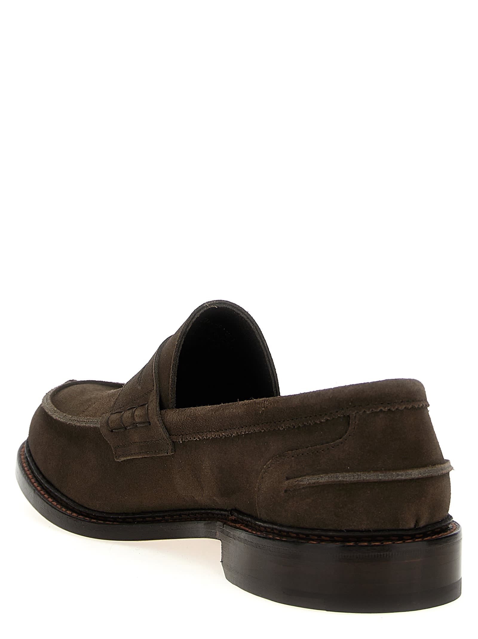 Tricker's Loafers With Round Toe And Penny Strap In Brown