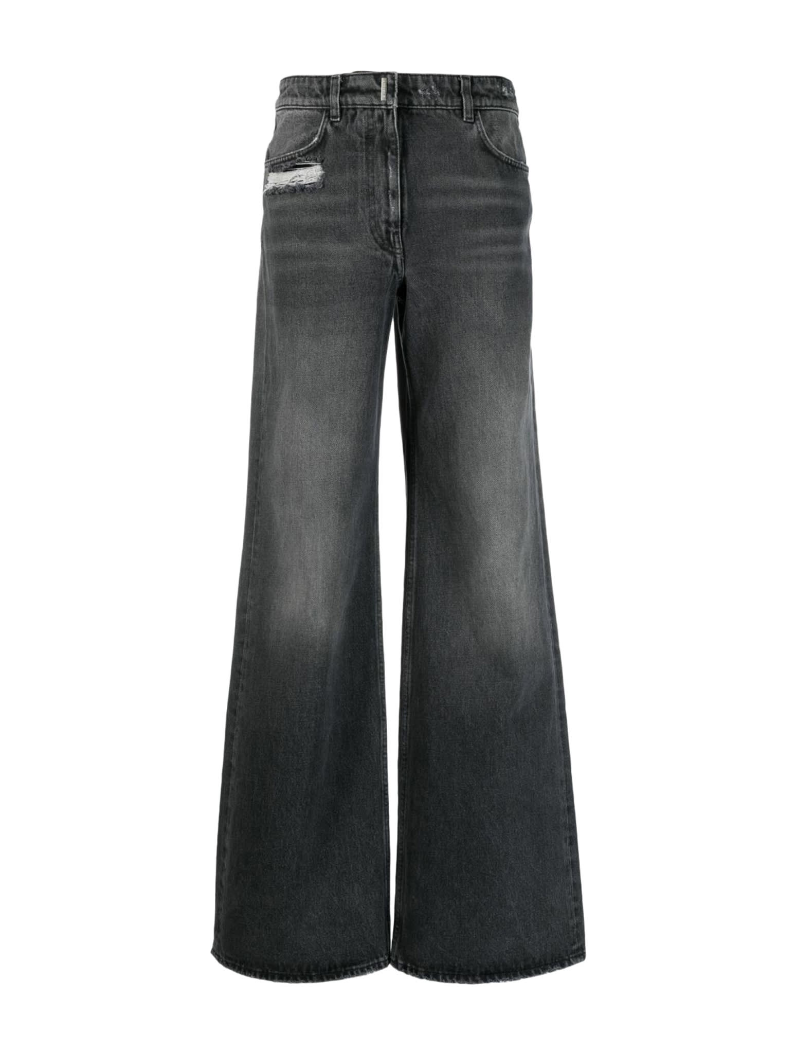 GIVENCHY EXTRA WIDE DENIM JEANS