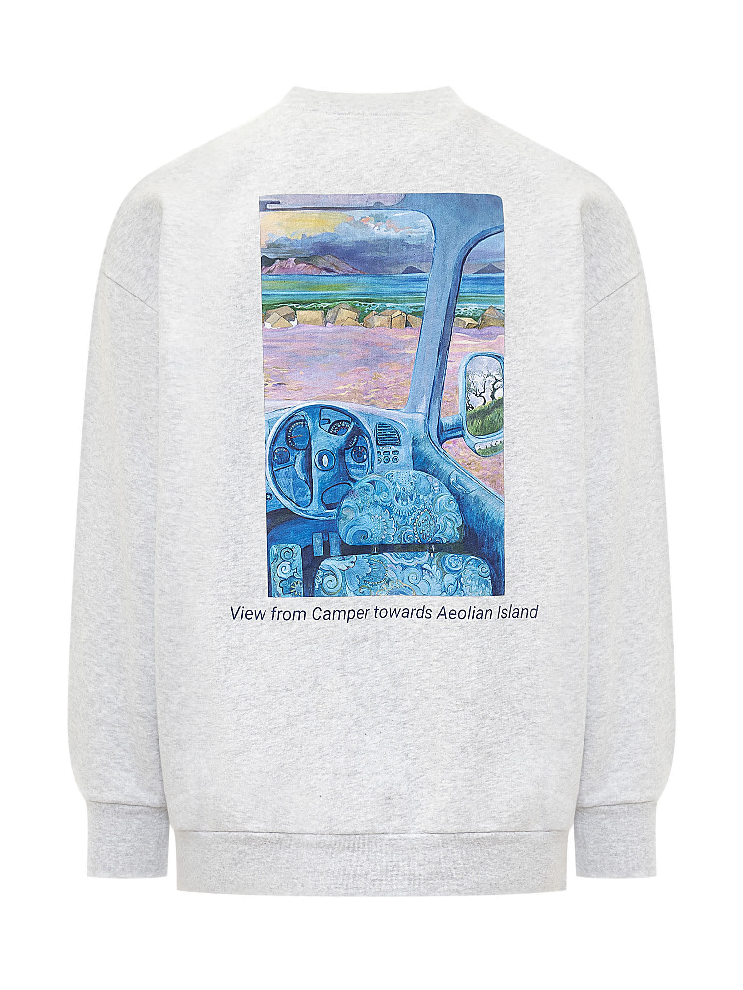 Shop Jw Anderson Jw Anchor Camper Sweatshirt In Light Grey Melange