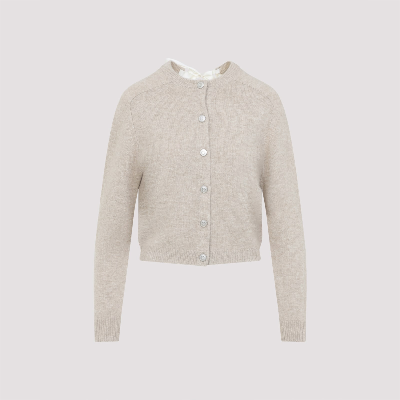 Carven Knit Cardigan In Brown