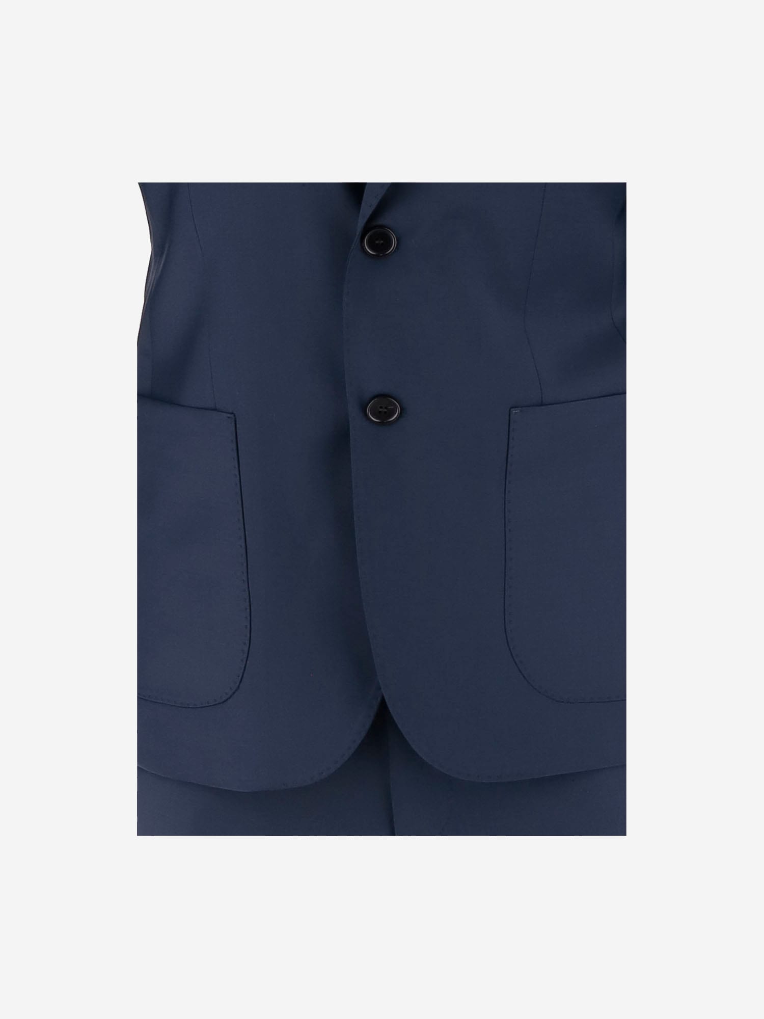 Shop Brian Dales Stretch Wool Canvas Dress In Blue